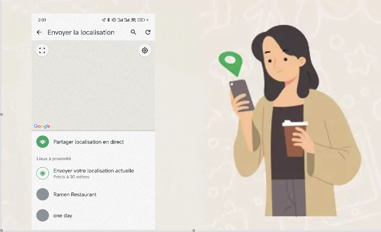 comment localiser une personne sur WhatsApp
