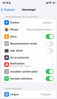 Rendez Vous dans l application Messenger