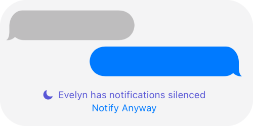 notification silenced on iPhone