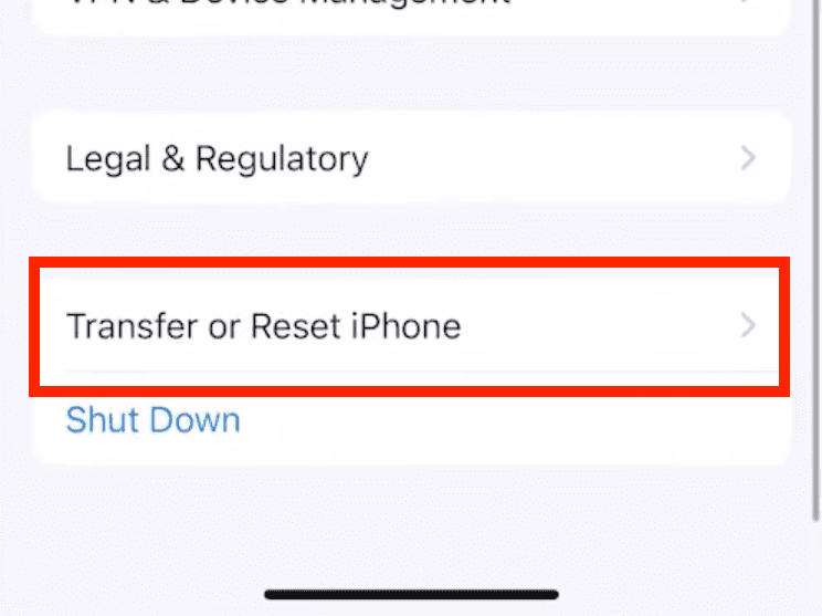 transfer or reset iPhone