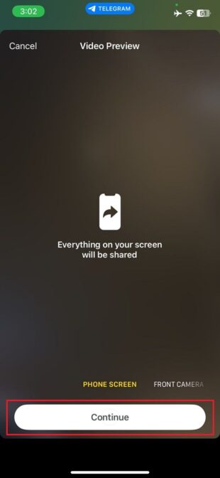 share screen option