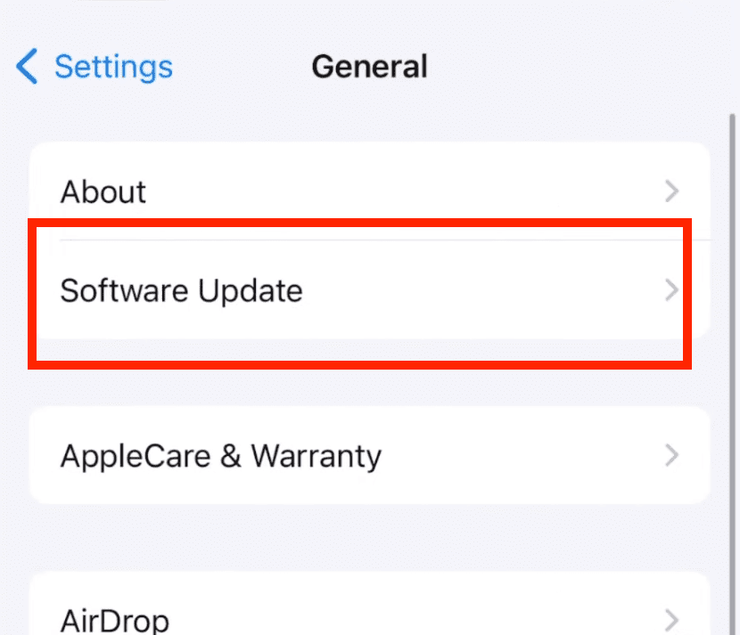 software update