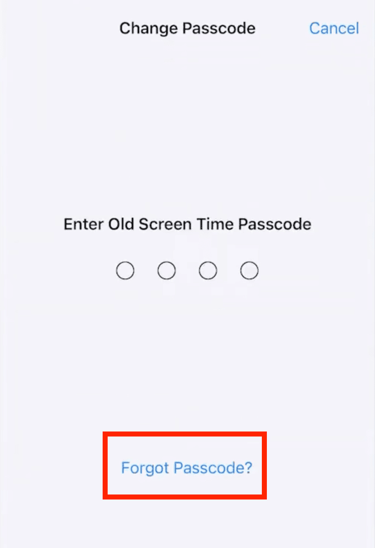 use apple id to reset the screen time passcode step 4