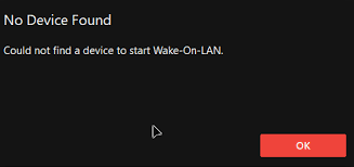 wake on lan not working