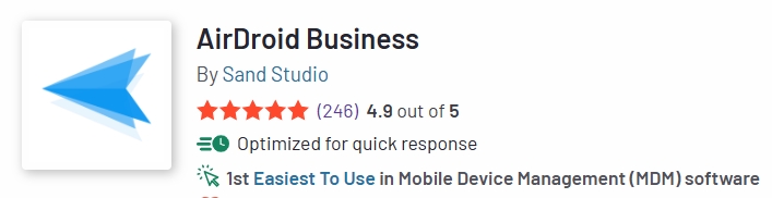 AirDroid Business scores on g2