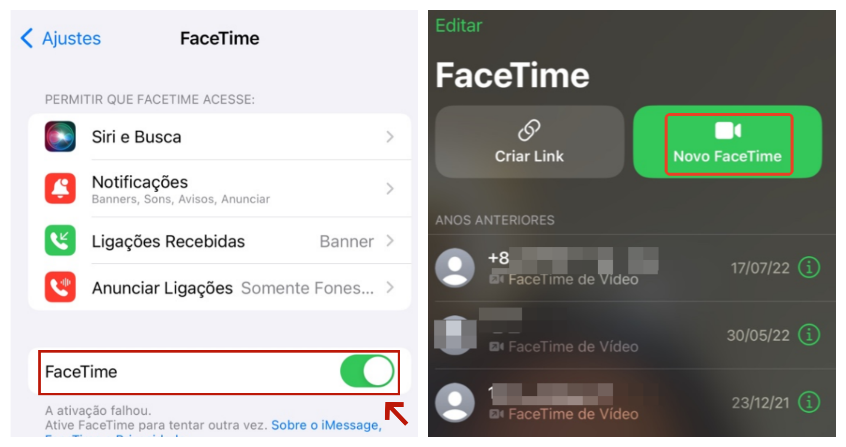 fazer ligação internacional com facetime 