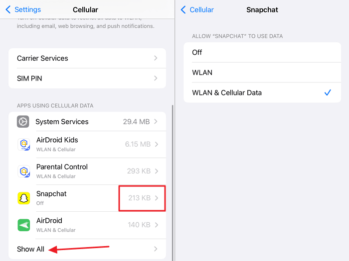 disable Internet access for specific apps