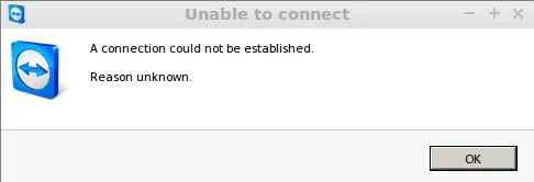 teamviewer connection could not be established