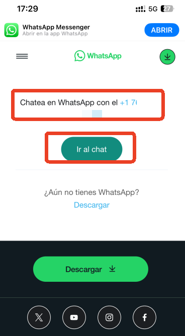 web wa.me para enviar mensaje de whatsapp