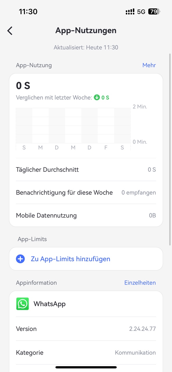 WhatsApp-Aktivitätsbericht in AirDroid