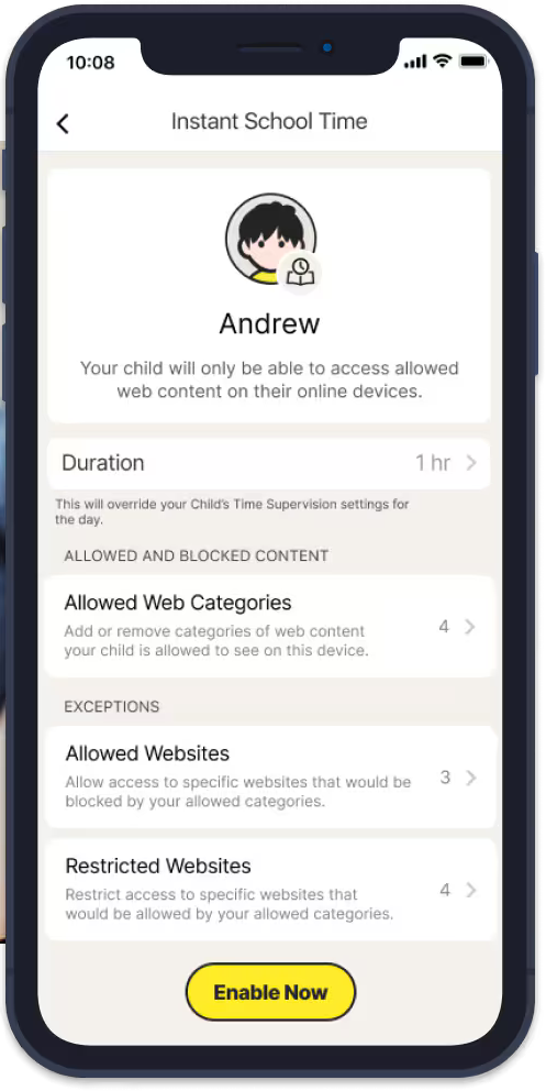 Aplicativo gratuito de controle parental - Net Nanny