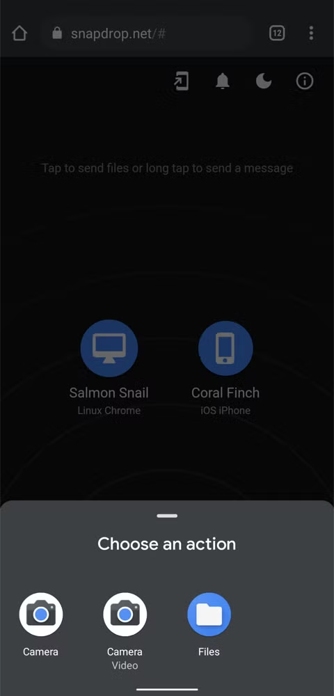 snapdrop samsung to iphone