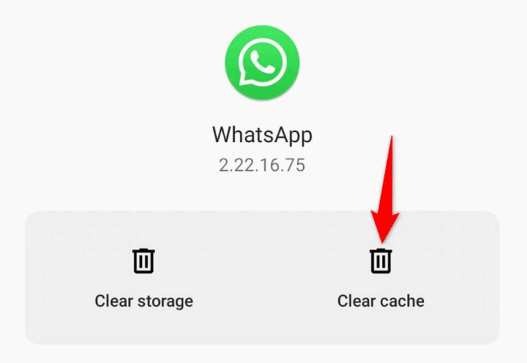 clear whatsapp cache