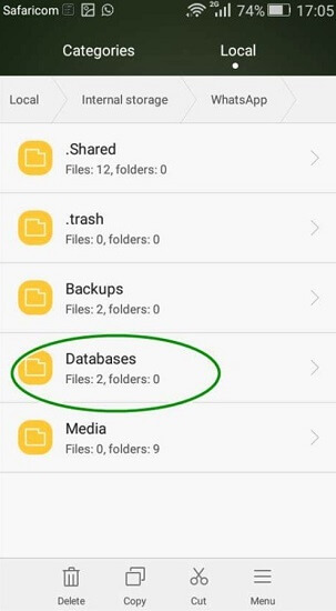 Restore from Local Backup on Android