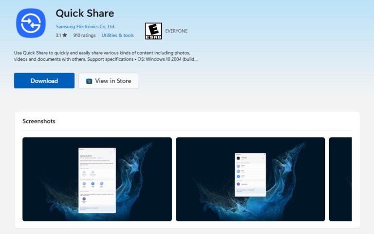 download quick share pc