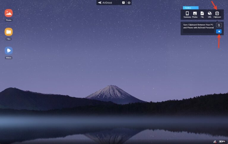 use airdroid personal web clipboard 