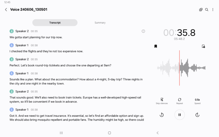 Android Transcribe Voice Memo to Text