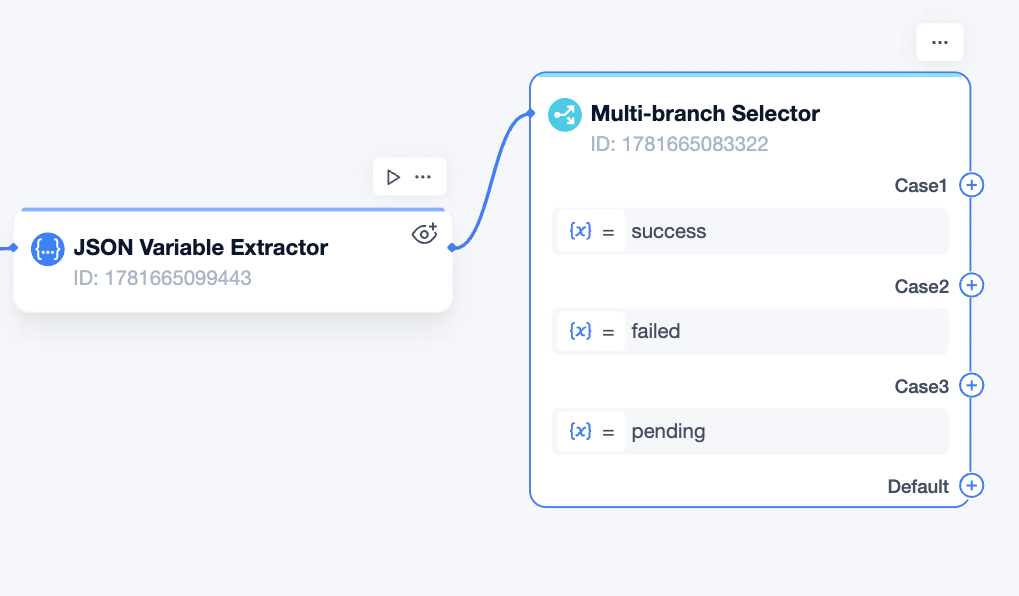 connect to multi branch selector node