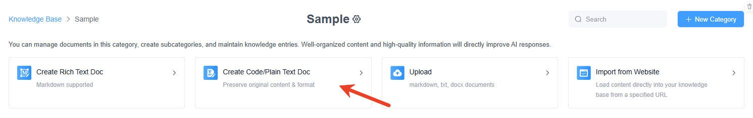 create code or plain text doc