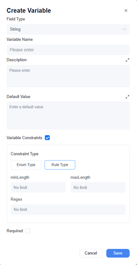 create custom variable