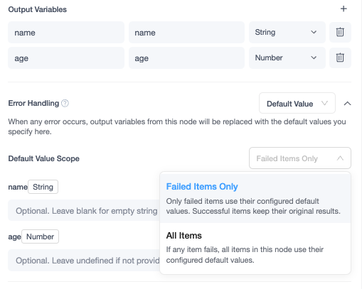 error handling for json variable