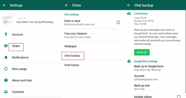 google drive for whatsapp backup