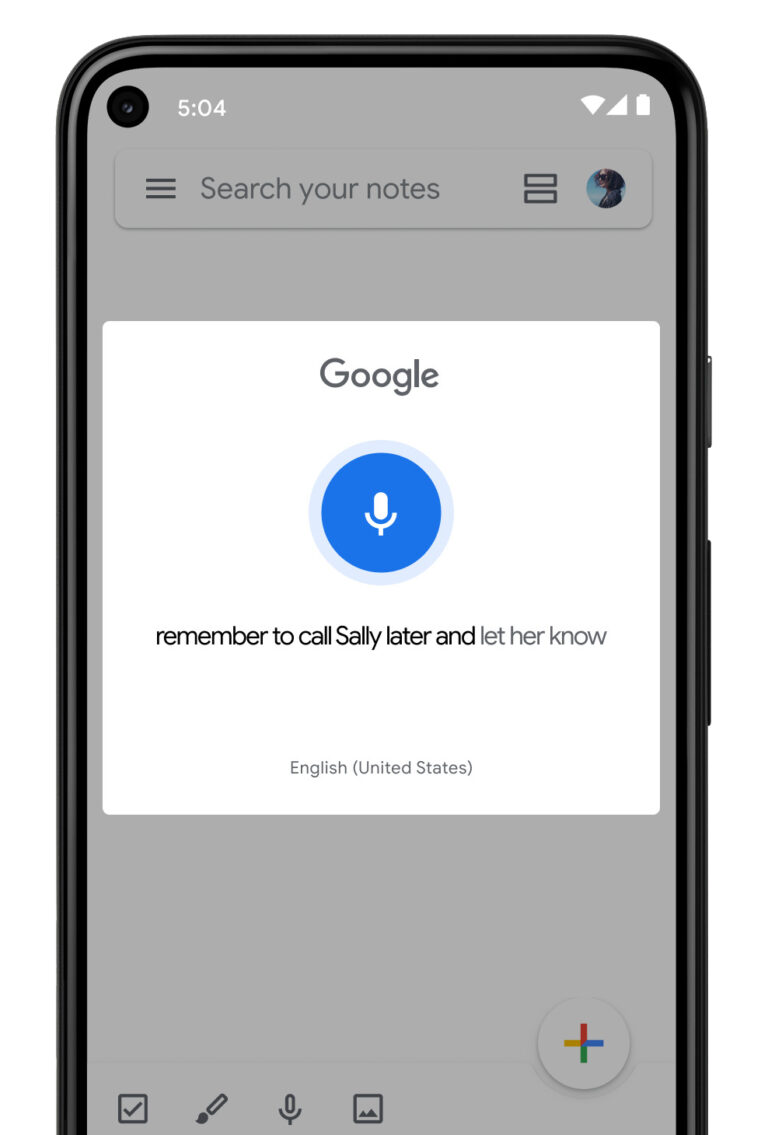 Google Keep transcribe voice memo