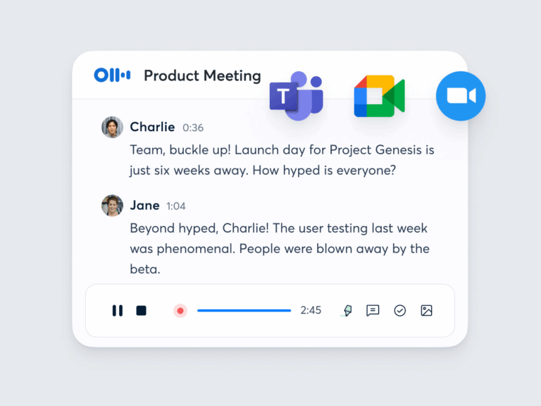 Otter AI voice memo transcription