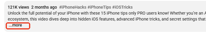 YouTube video description