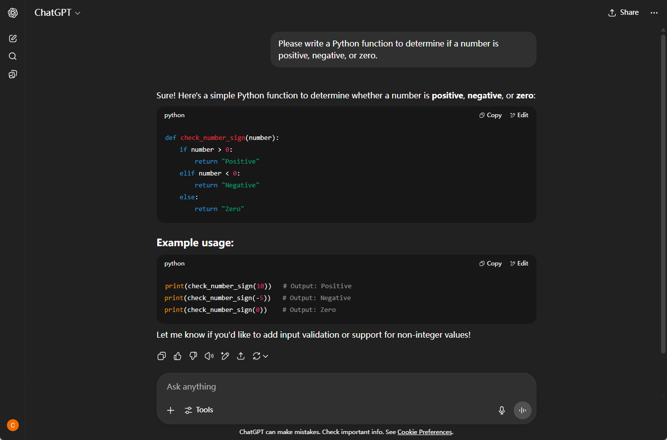 ChatGPT LLM for coding