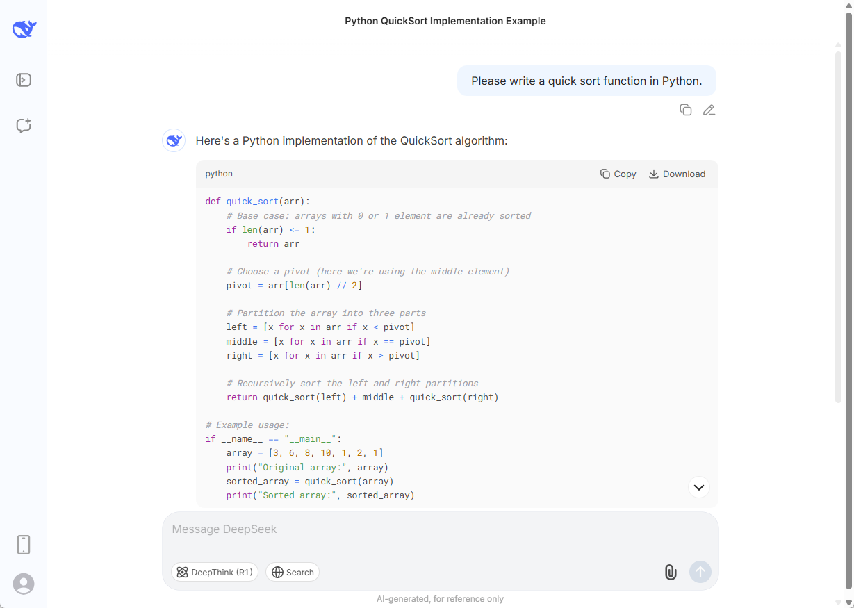 Deepseek LLM for coding