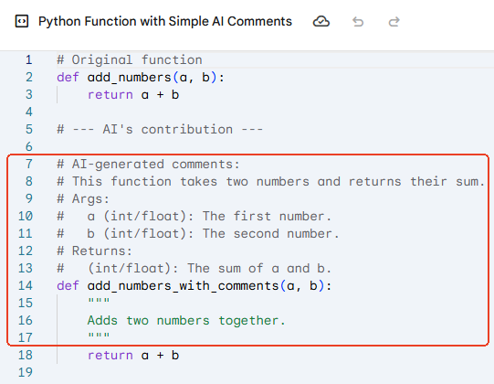 LLM coding adding comments