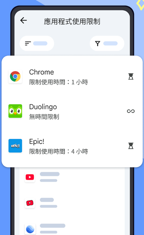 應用程式使用限制