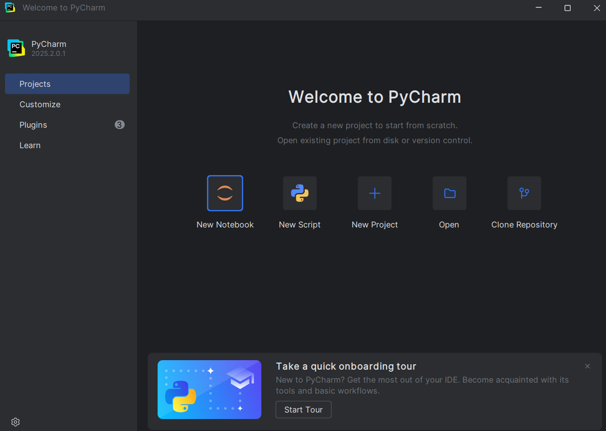open PyCharm