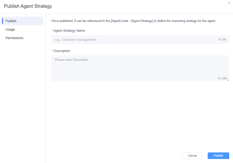 publish agent strategy