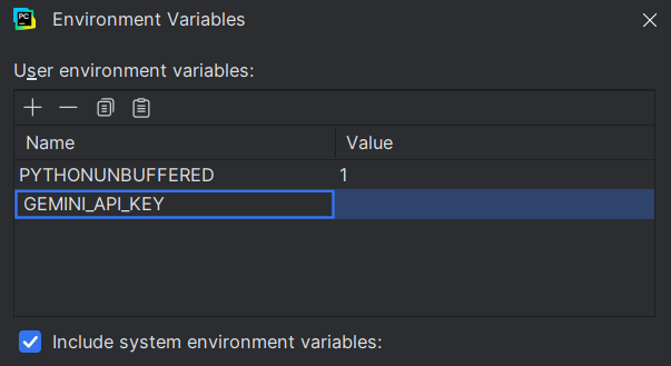 PyCharm Python name environment