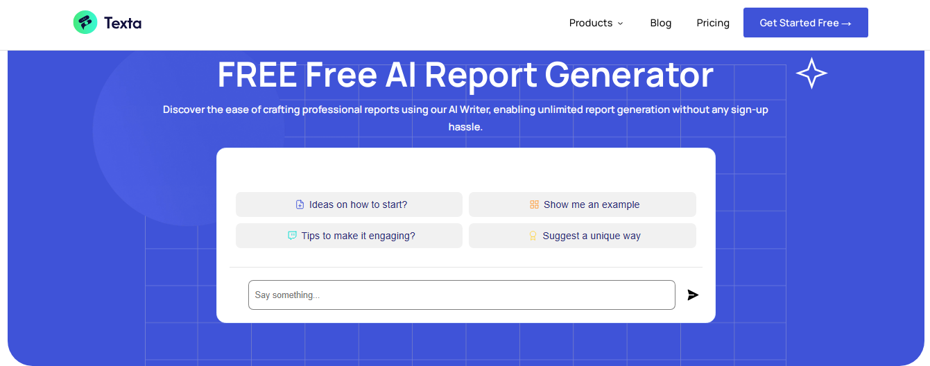 texta ai report generator