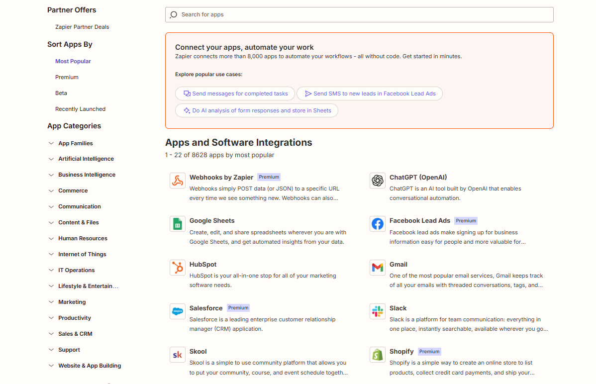 zapier Integrations
