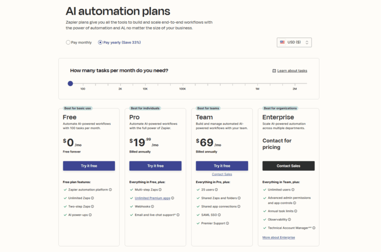 zapier pricing