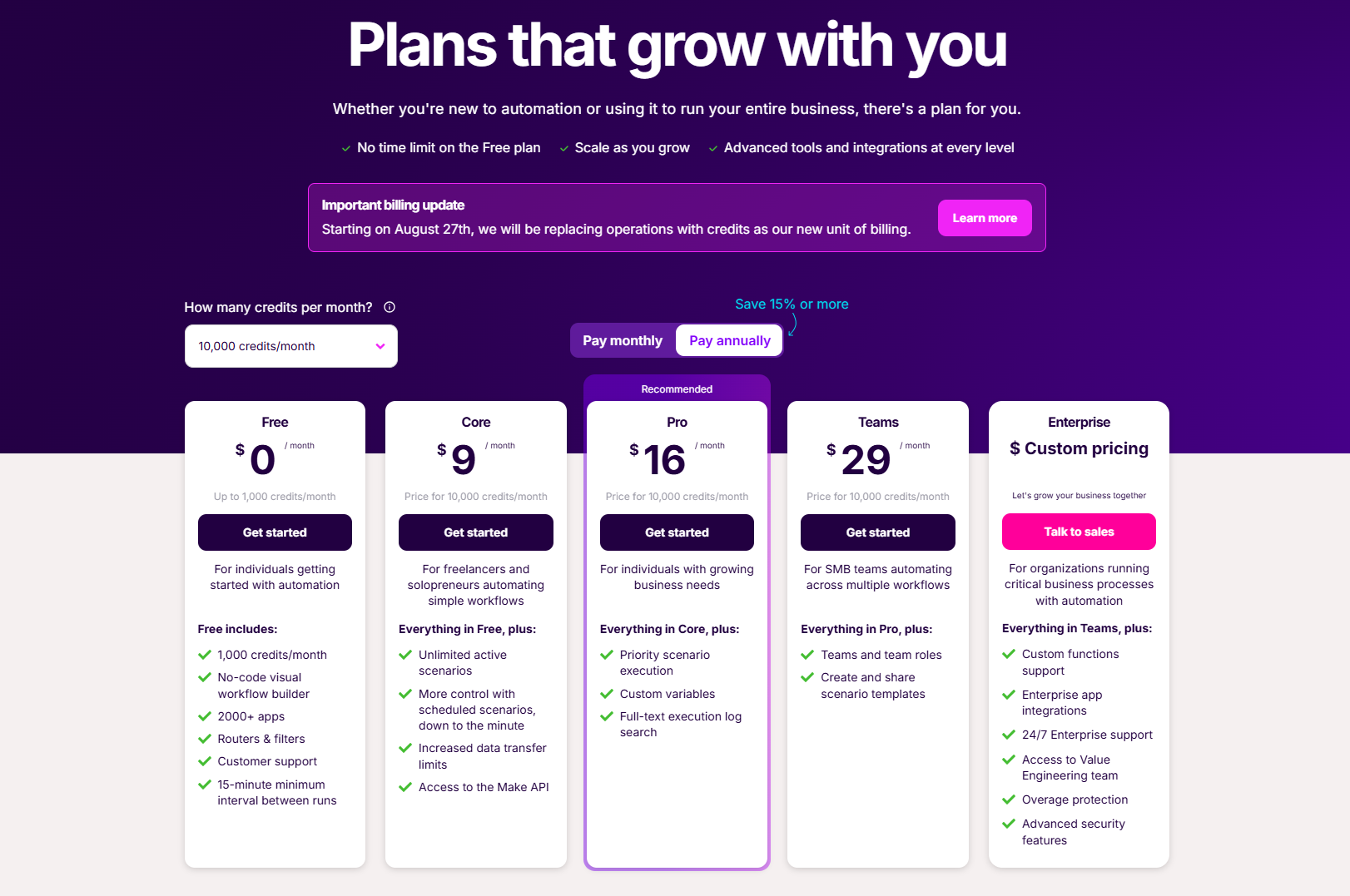 make pricing