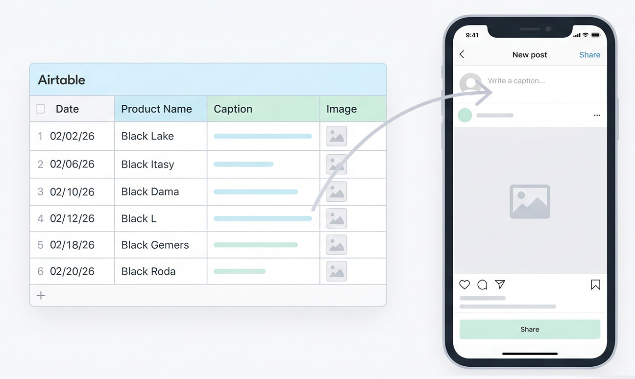 Airtable-to-Instagram content assistant