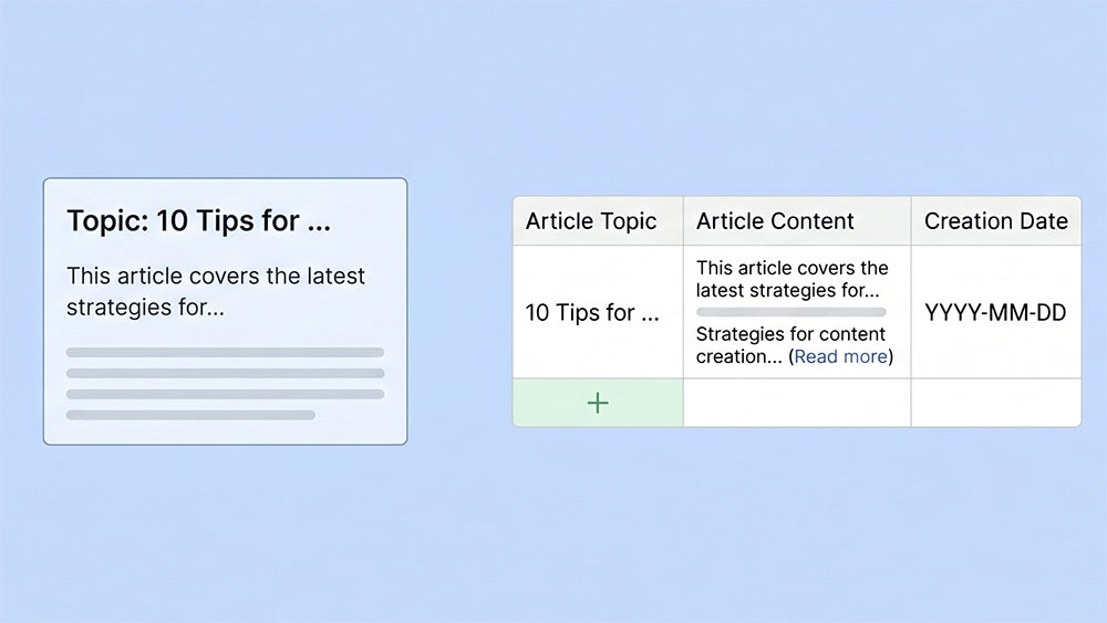 SEO article generation and Google Sheets sync