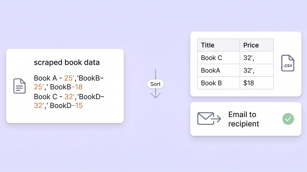 web book scrape and email