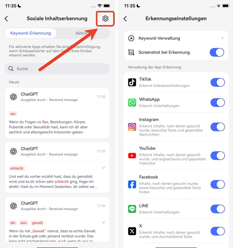 Verwaltung der App-Erkennung