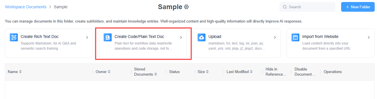 create code plain text doc