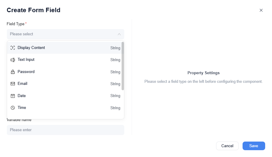 create form field