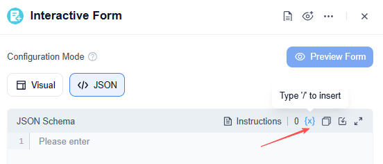 JSON insert content