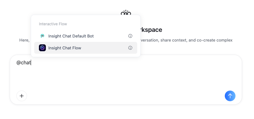 mention chat flow in collaboration workspace