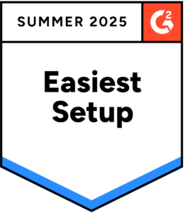 G2 Summer 2025 Easiest Setup badge