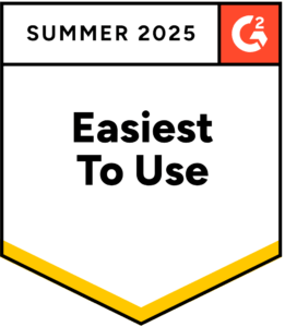 G2 Summer 2025 Easiest To Use badge